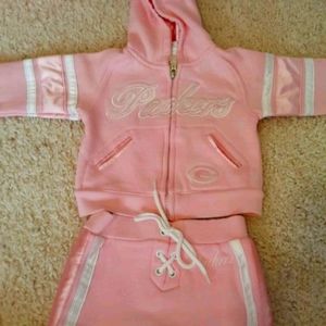 Pink Green Bay Packers Outfits Size 12M